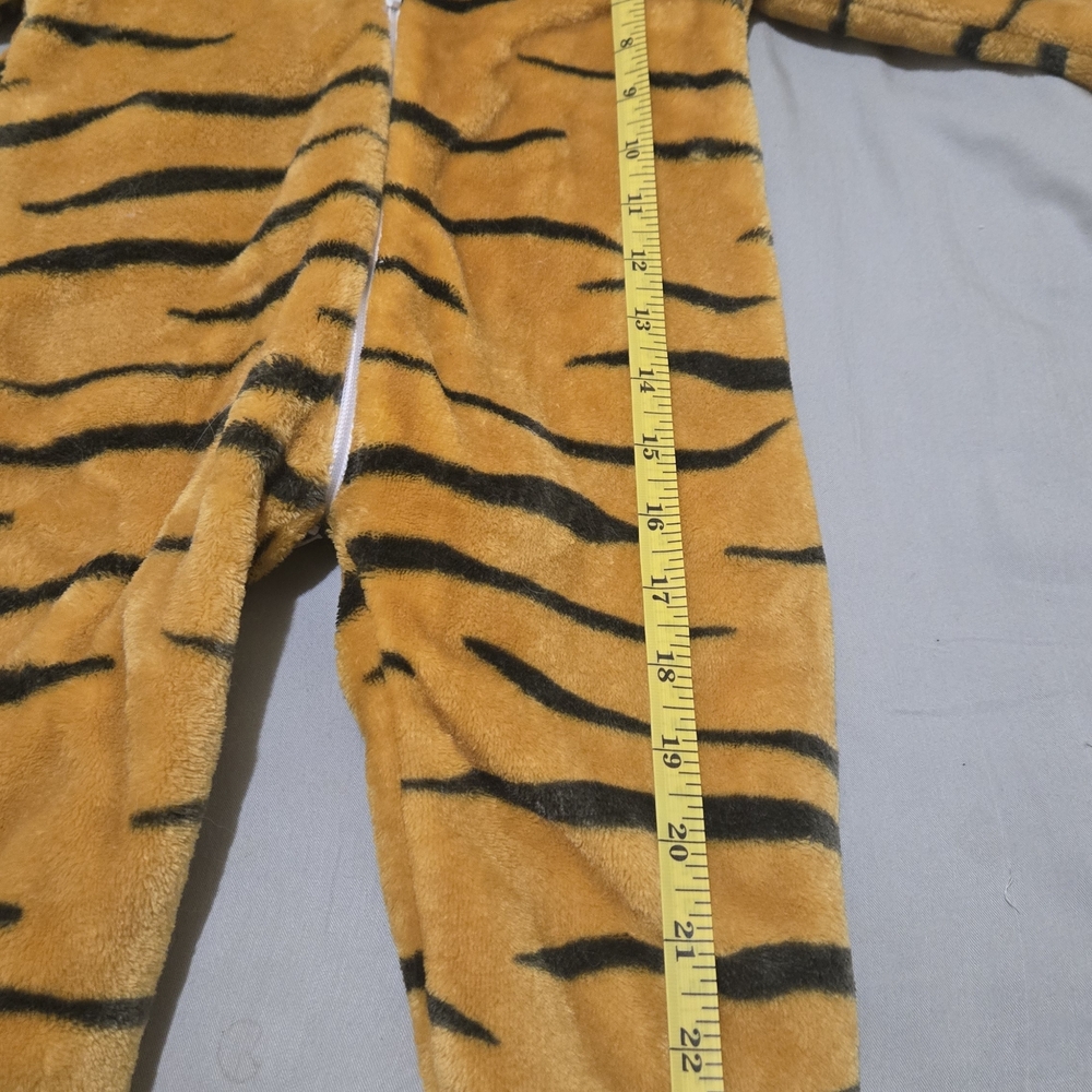 Halloween Plushy Onesie Cotton Lined Big Tiger Head atrached 24 Month ZIP NEW! - Picture 4 of 11